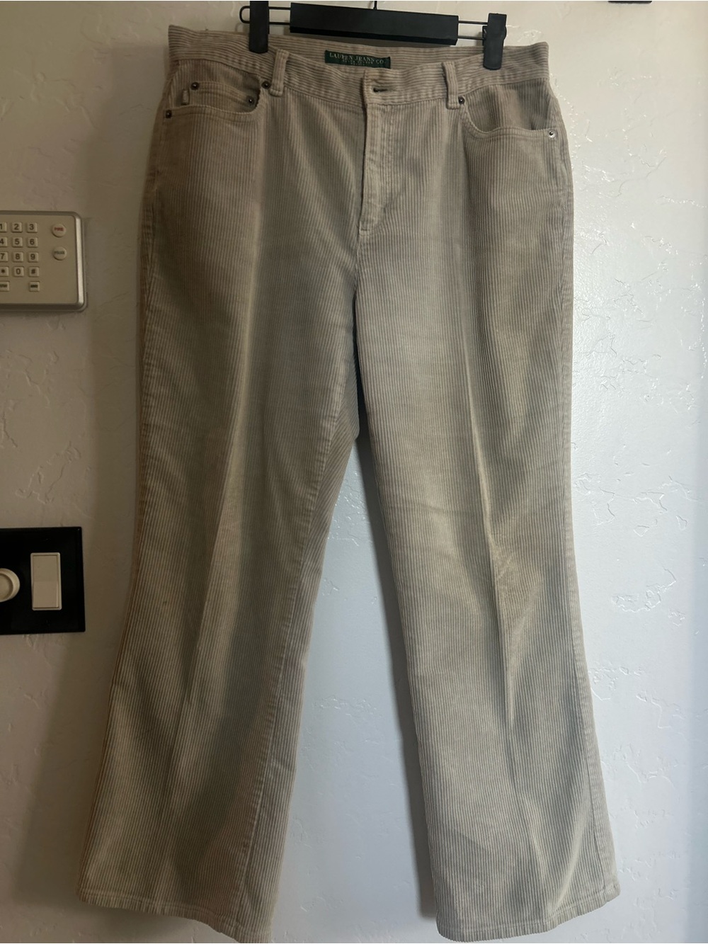 Ralph Lauren Women's Light Beige Corduroy Trousers